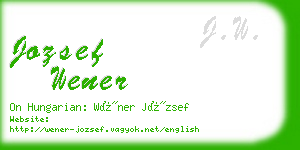 jozsef wener business card
